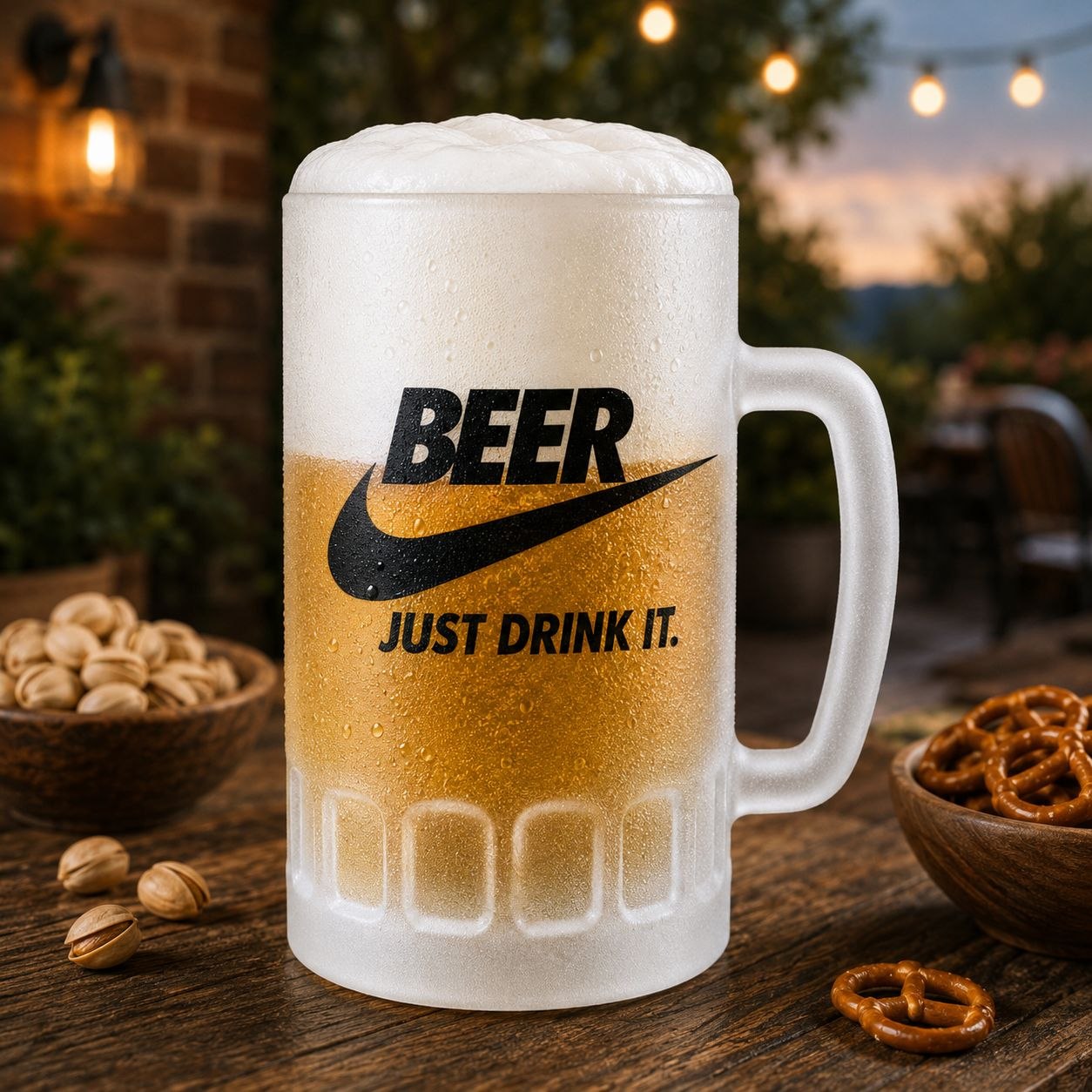 Пивний келих "BEER" скляний матовий 570 мл.