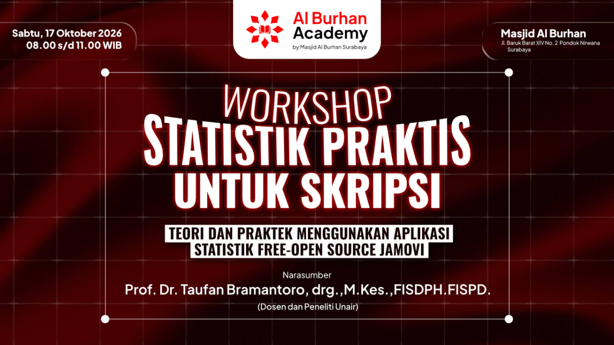 Statistik praktis untuk skripsi (Teori dan praktek menggunakan aplikasi statistik free-open source Jamovi