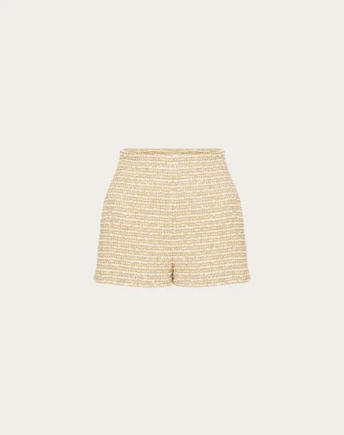 GOLD COTTON TWEED SHORTS