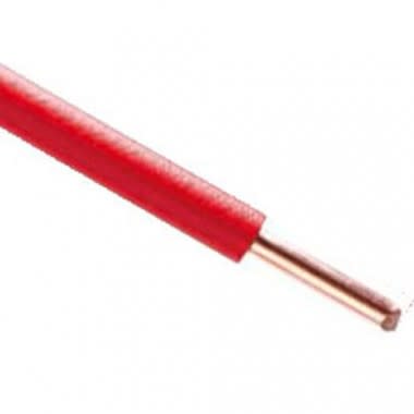 Fil électrique 1.5 mm² h07vu, en couronne de 100M rouge