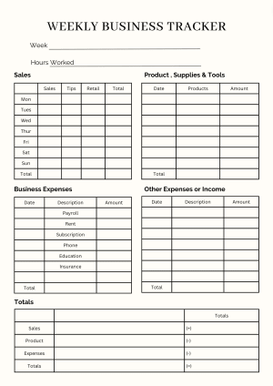 Salon Suite Business Tracker 3