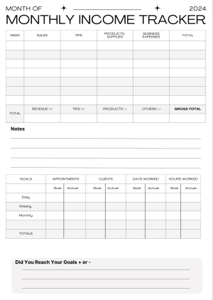 Salon Suite Business Tracker 4