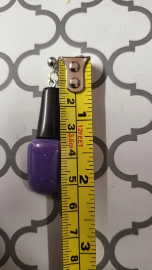 Large nail polish earrings 2
