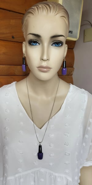 Large nail polish earrings 3