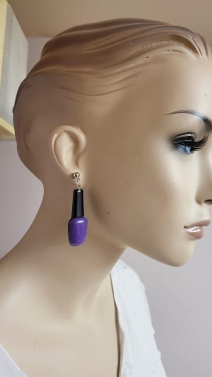 Large nail polish earrings 4