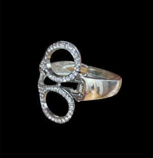 Silver rhinestone cuff scissors bracelet 4