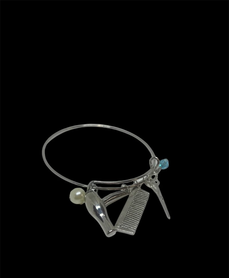Silver hair tools bracelet