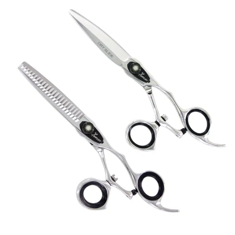 Flow Series Hairdresser Scissor Set – Swivel Slide + 23T Blender Duo