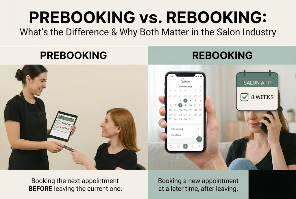 Prebooking vs. Rebooking: What’s the Difference & Why Both Matter in the Salon Industry