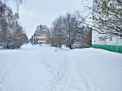Озёрск утром 1 января