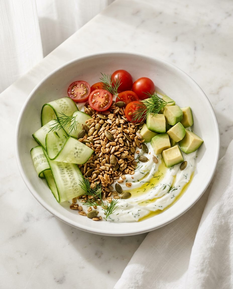 Avocado-Cucumber & Dill Crunch (Savory)