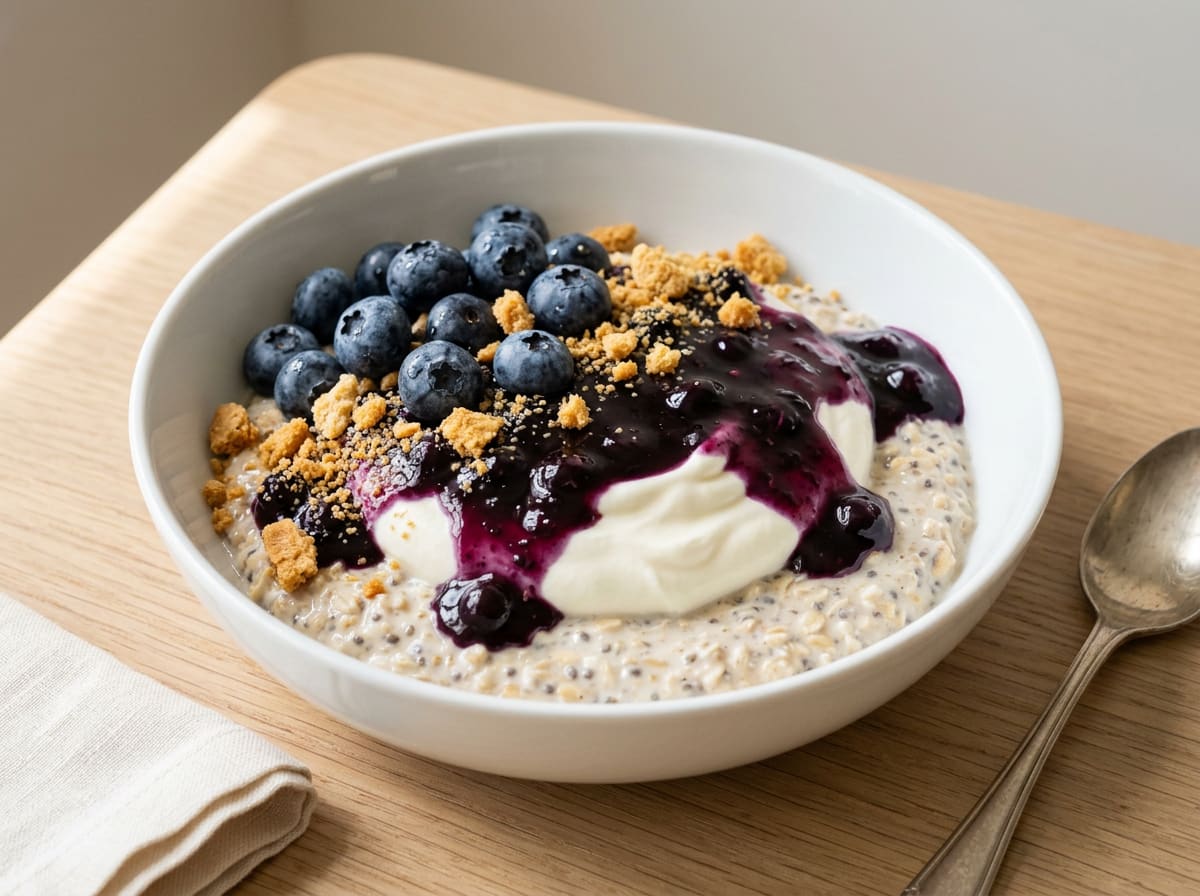 Blueberry Cheesecake Overnight Oats