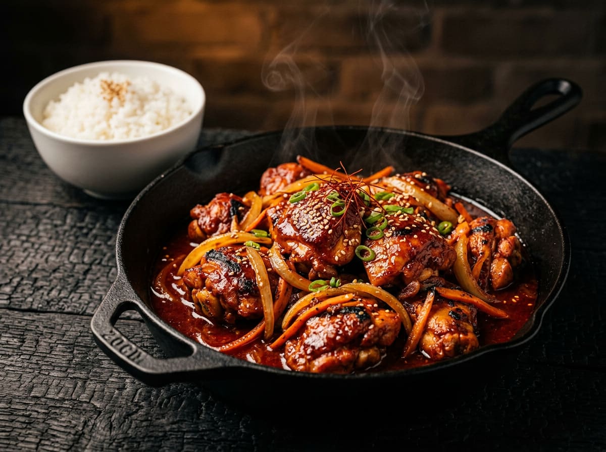 Elevated Dakgalbi with Pak Choi