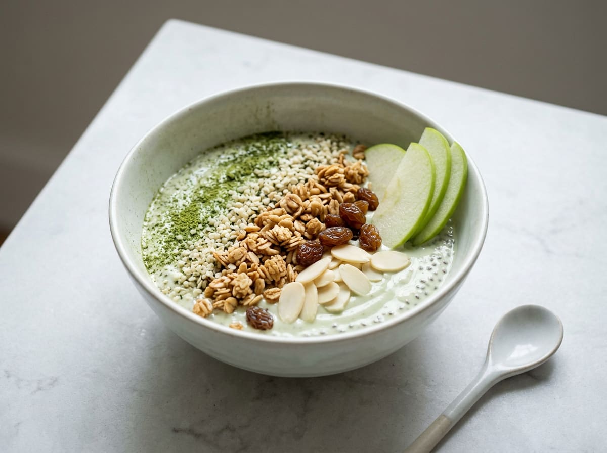 Green Apple Matcha Chia Bircher