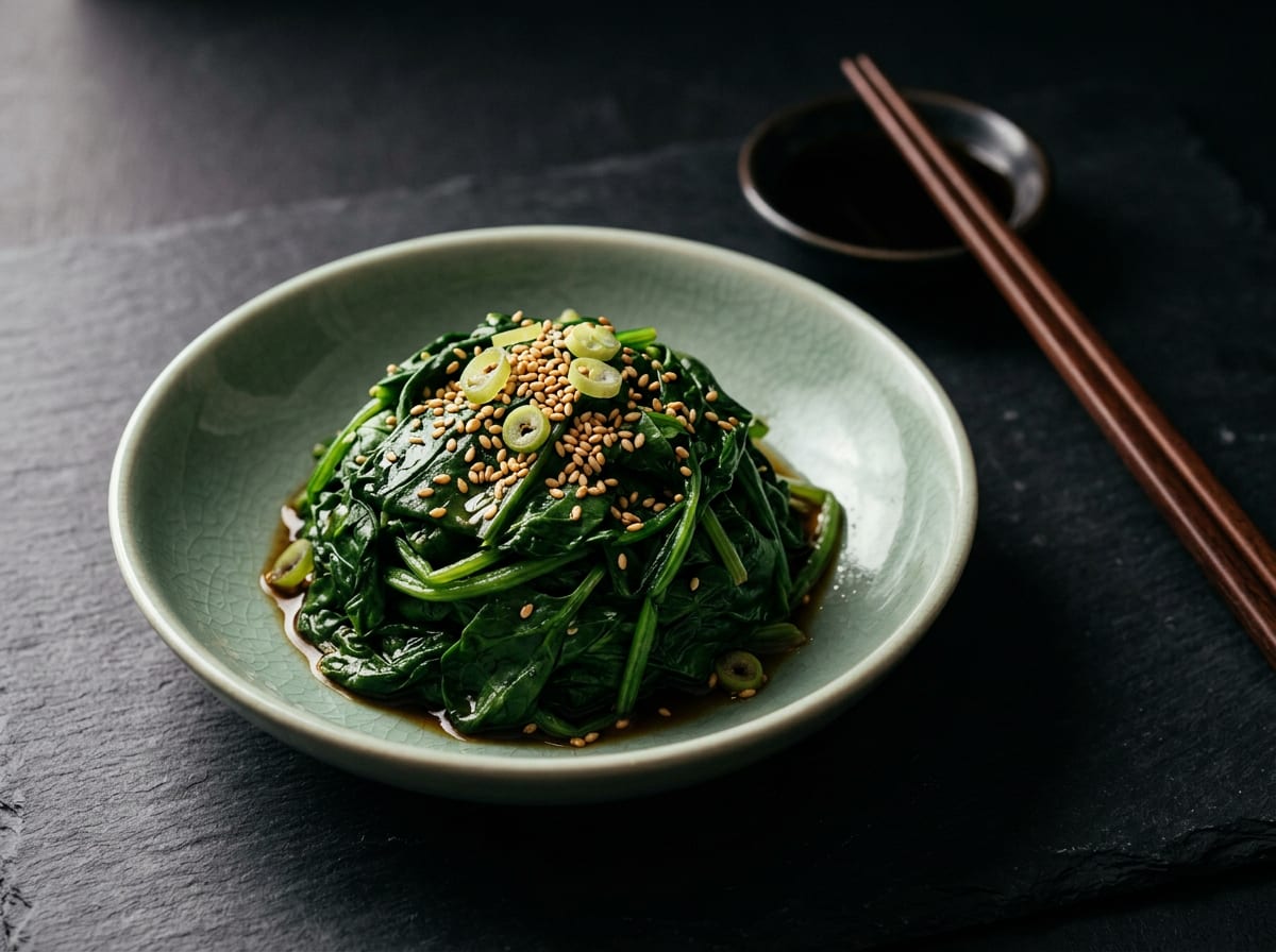 Korean Spinach (Sigeumchi Namul)