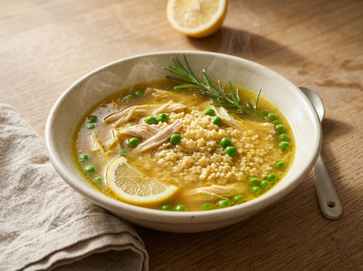 Lemon Chicken & Star Pasta Soup