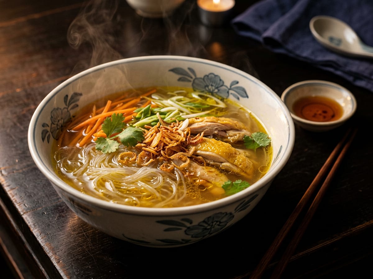 Miến Gà (Vietnamese Chicken Glass Noodle Soup)