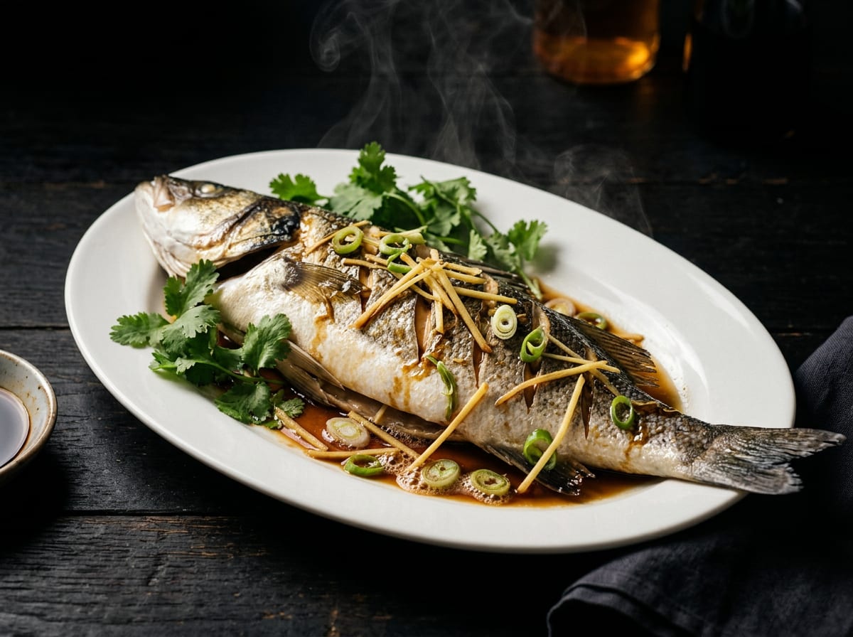 Steamed Whole Fish, Chinese Style