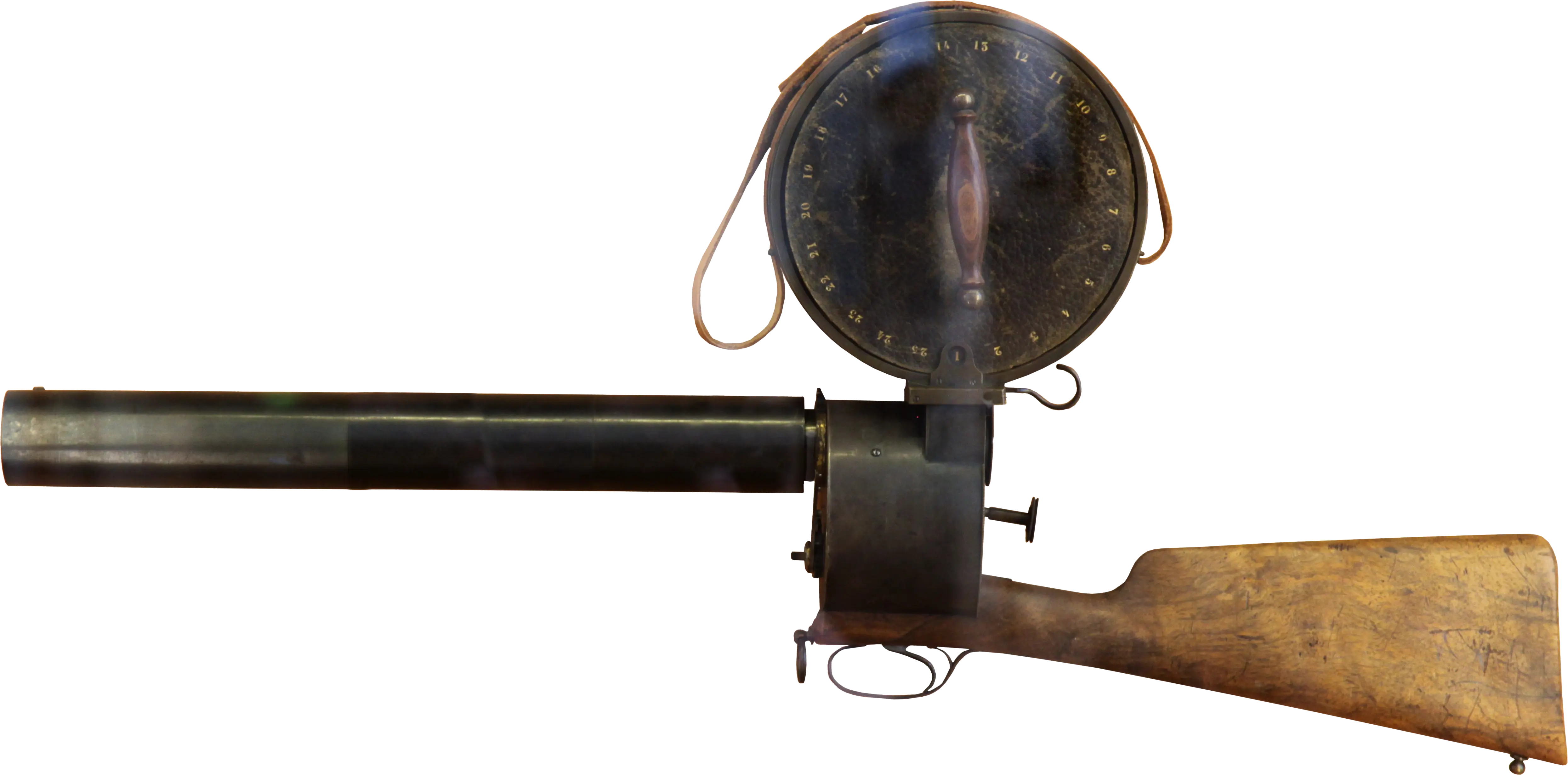 Étienne-Jules Marey's chronophotographic gun, 1882, early motion capture device