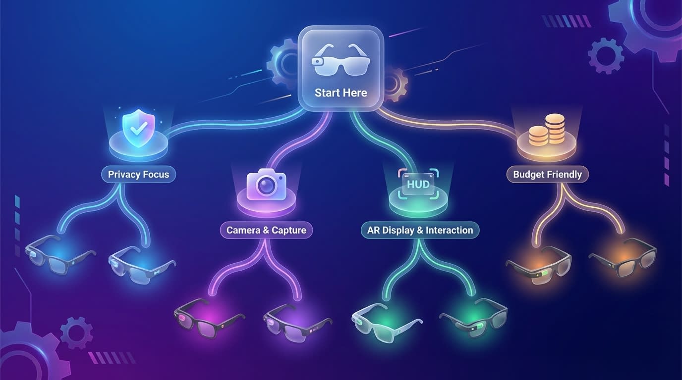 Best Smart Glasses 2026: From Budget to Premium, Every Option Ranked Smart glasses buying guide decision tree