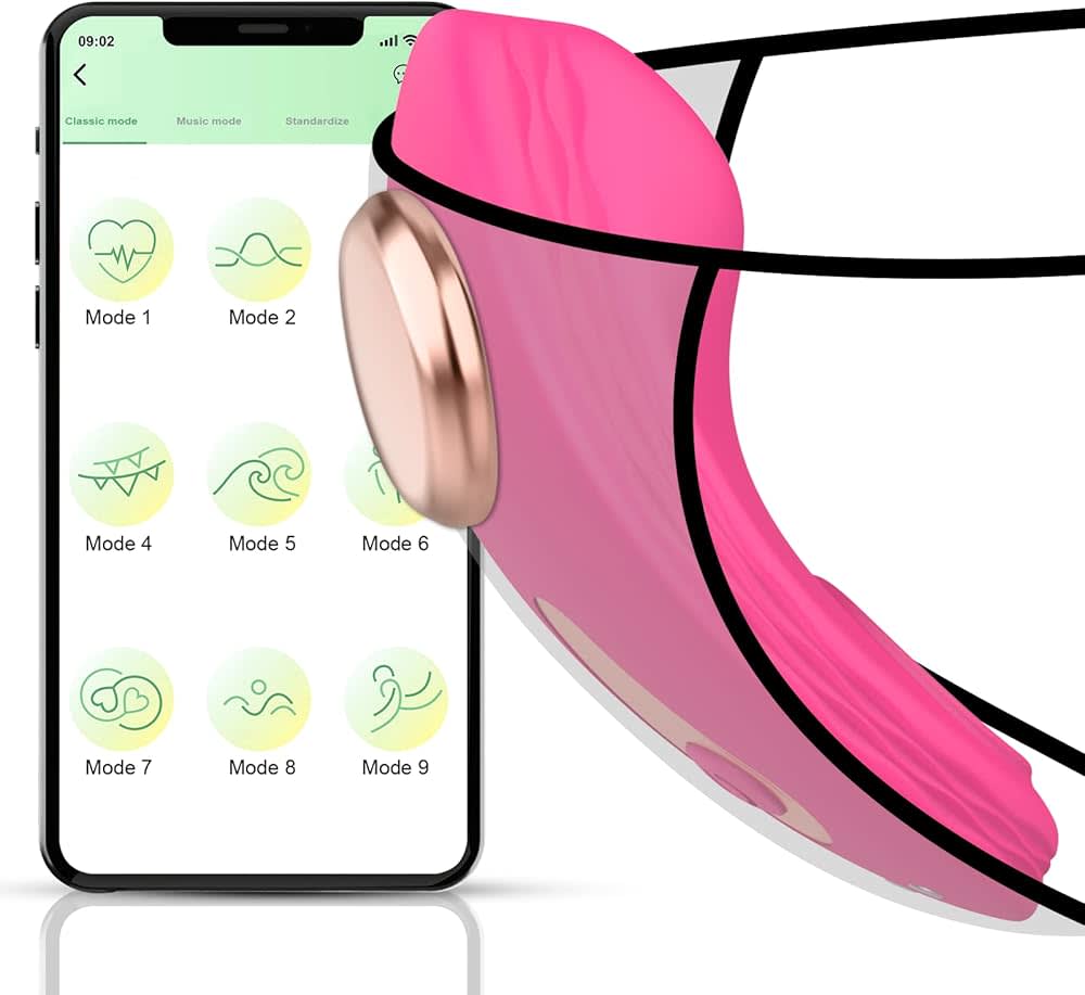 wearable bluetooth vibrator silicone product photography clean background