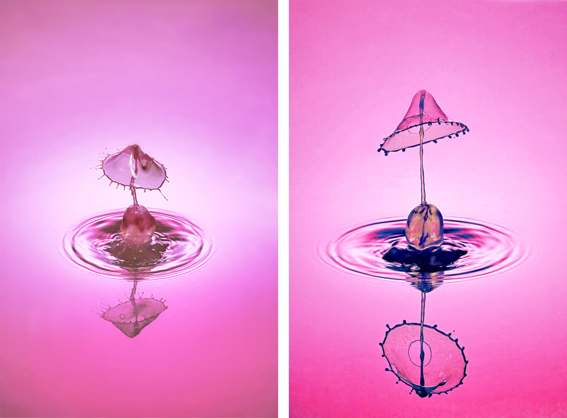 waterproof electronic device water droplets close-up product photography