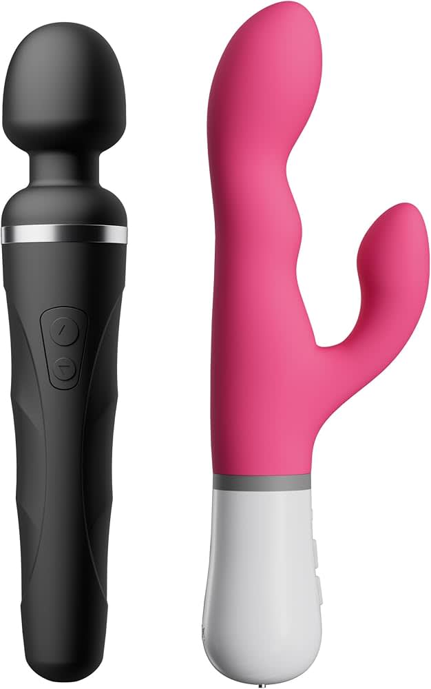 Lovense Domi 2 wand massager pink silicone product photography white background