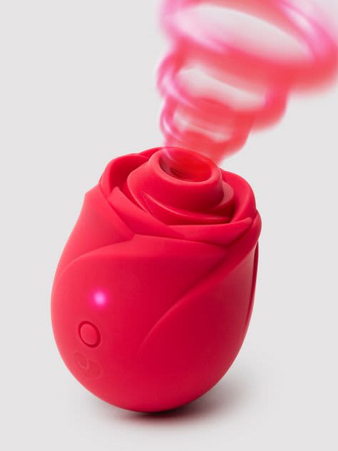 rose toy vibrator red suction product photography white background