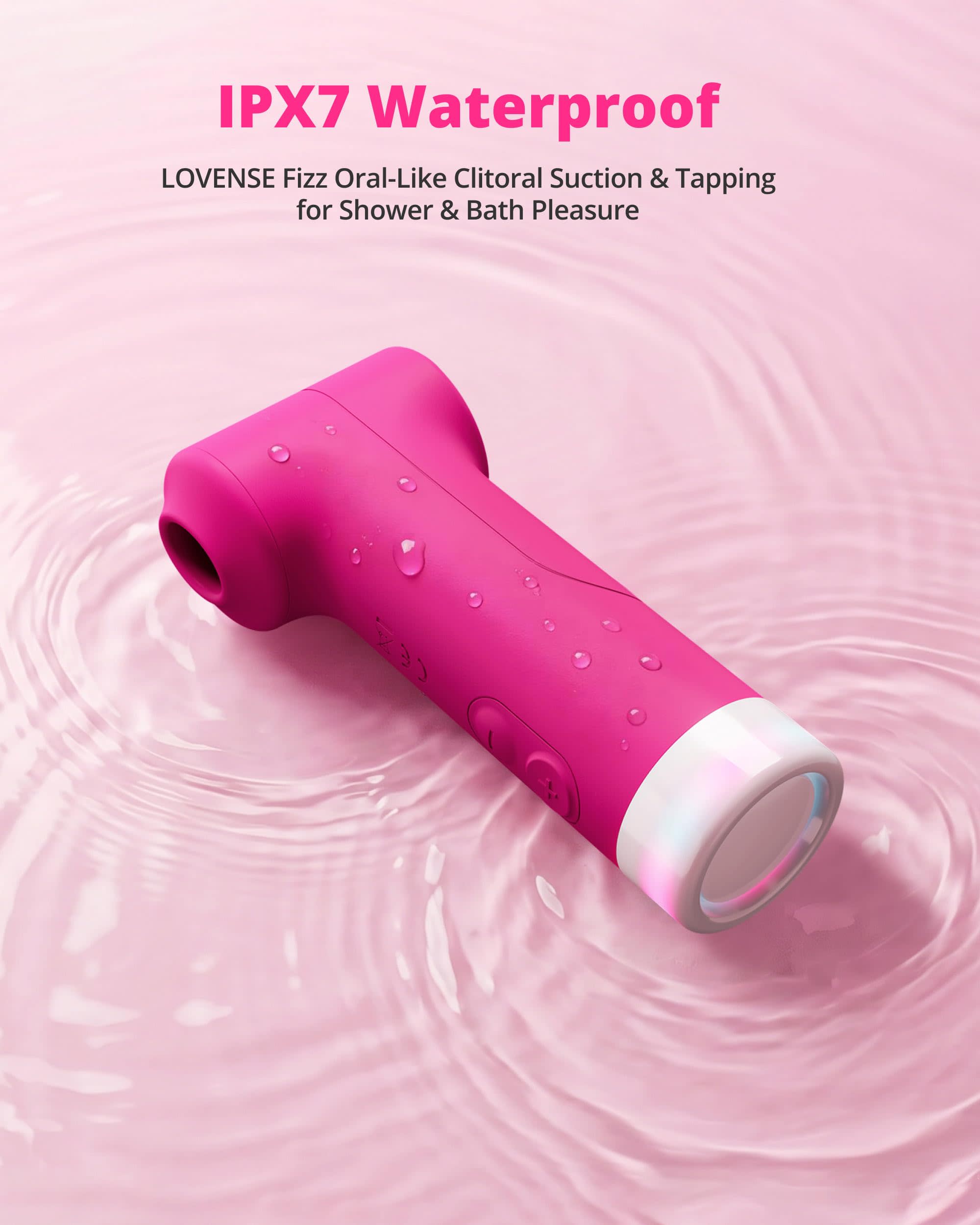 Lovense Fizz dual head tapping suction toy product closeup
