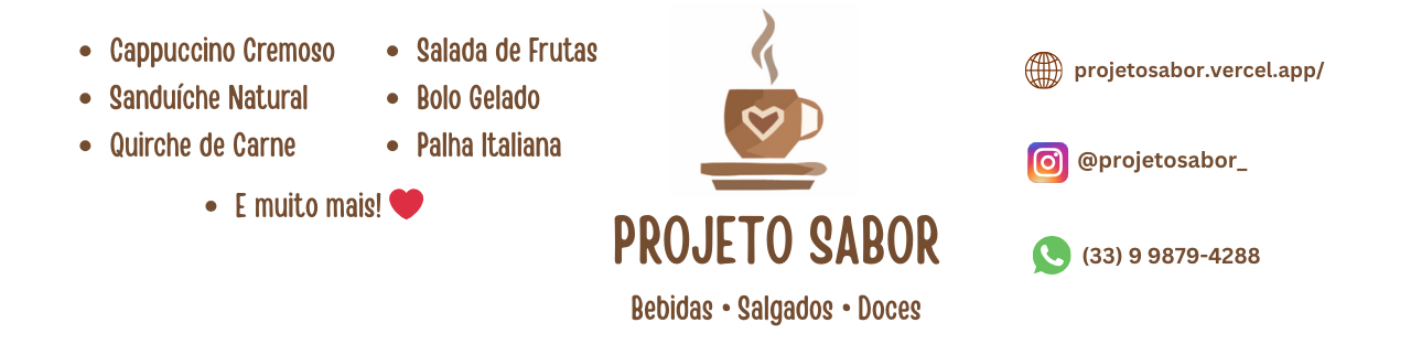 Banner da loja Projeto Sabor
