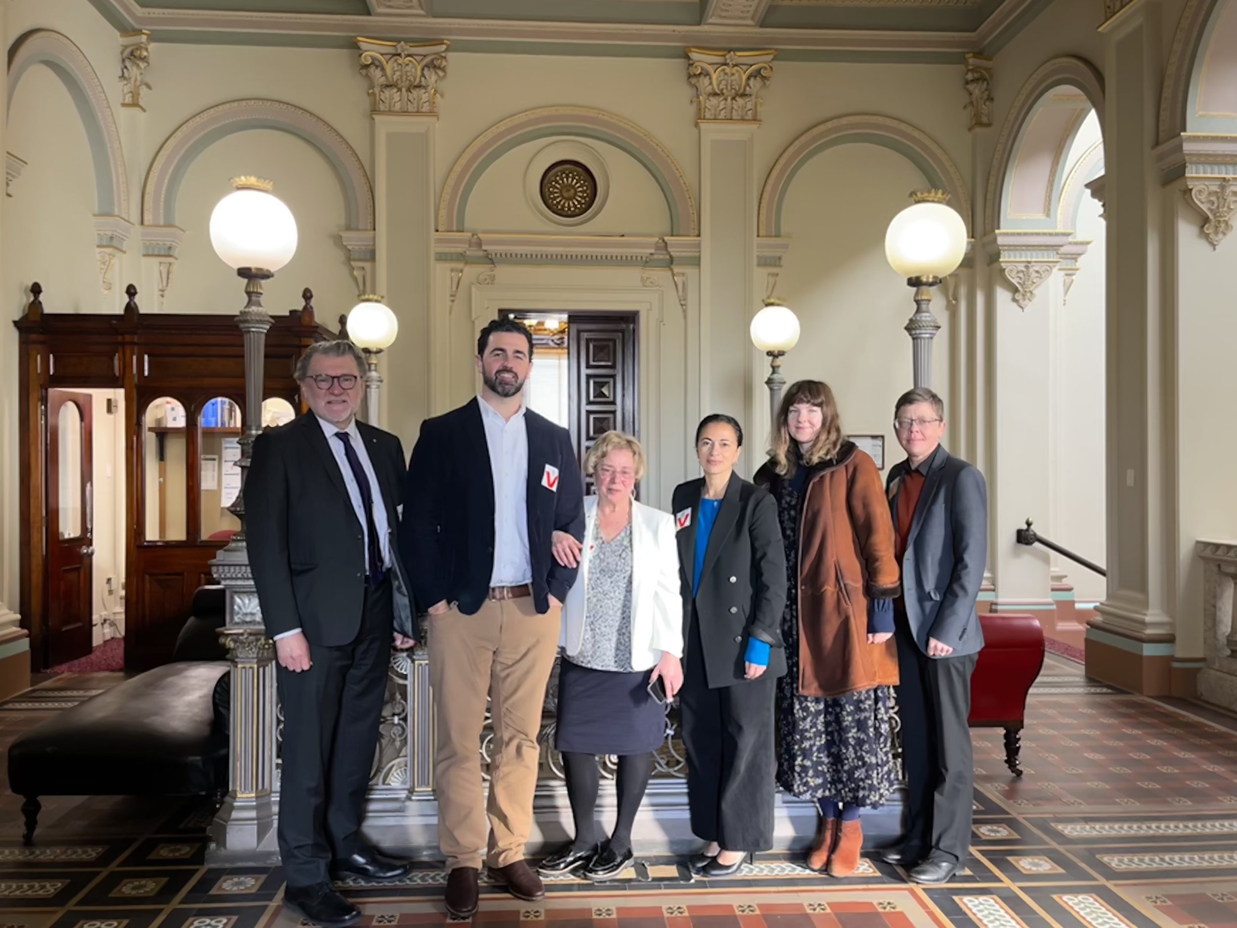 AVERT Members attend the public hearing for the parliamentary inquiry into right-wing extremist movements in Australia