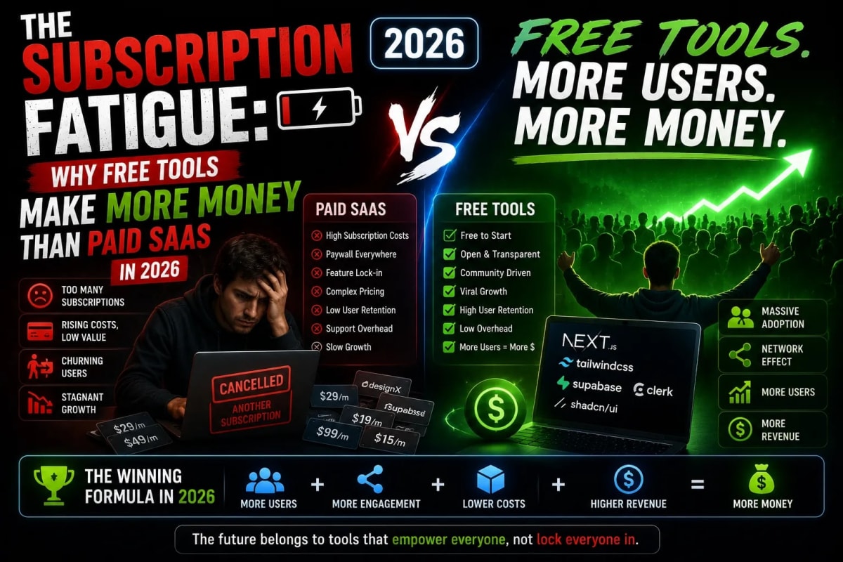 The Subscription Fatigue: Why Free Tools Make More Money Than Paid SaaS in 2026