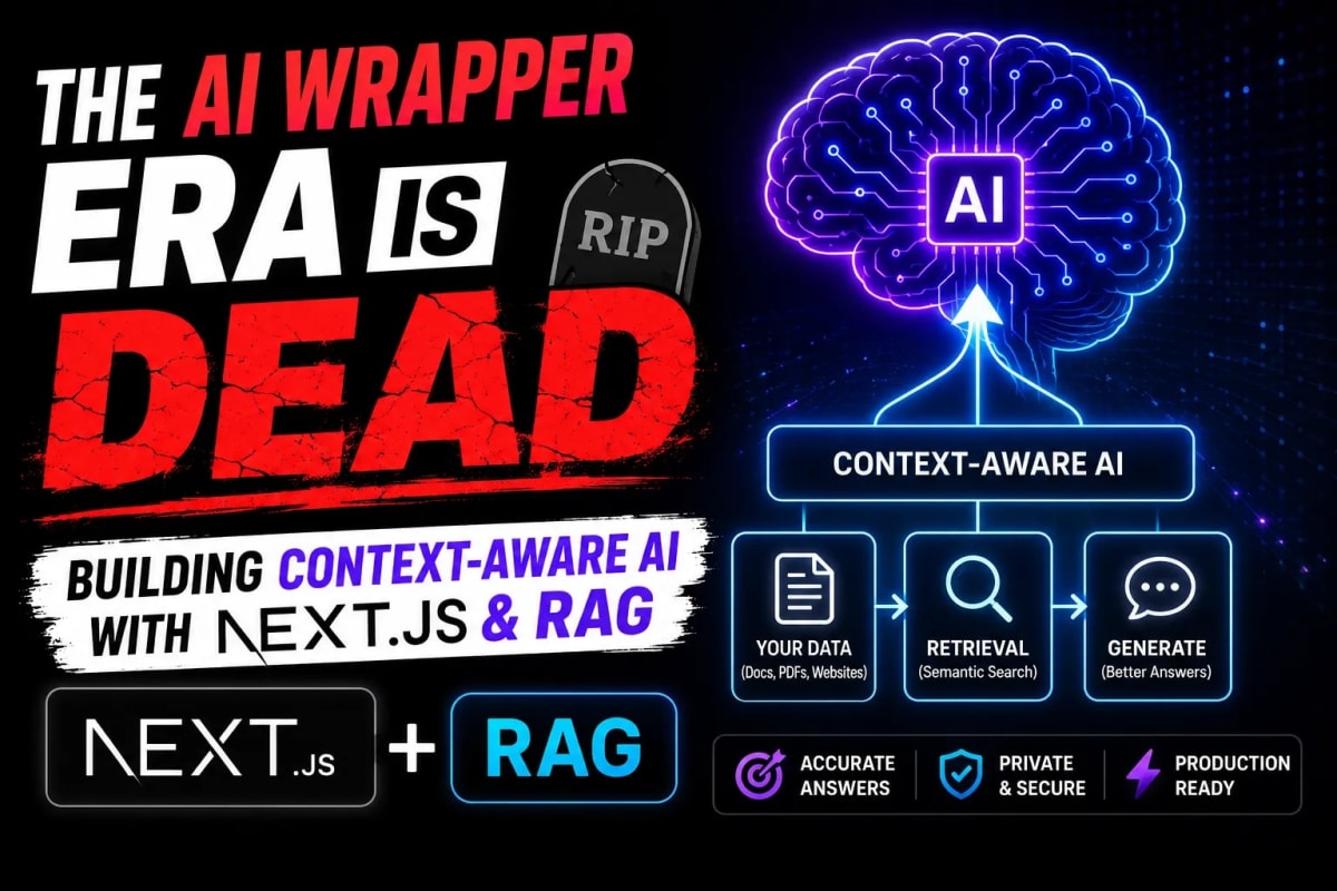 The AI Wrapper Era is Dead: Building Context-Aware AI with Next.js & RAG