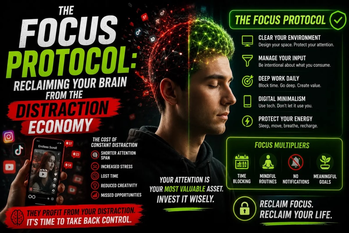 The Focus Protocol: Reclaiming Your Brain from the Distraction Economy