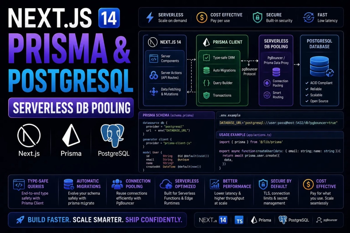 Next.js Prisma & PostgreSQL: Serverless DB Pooling