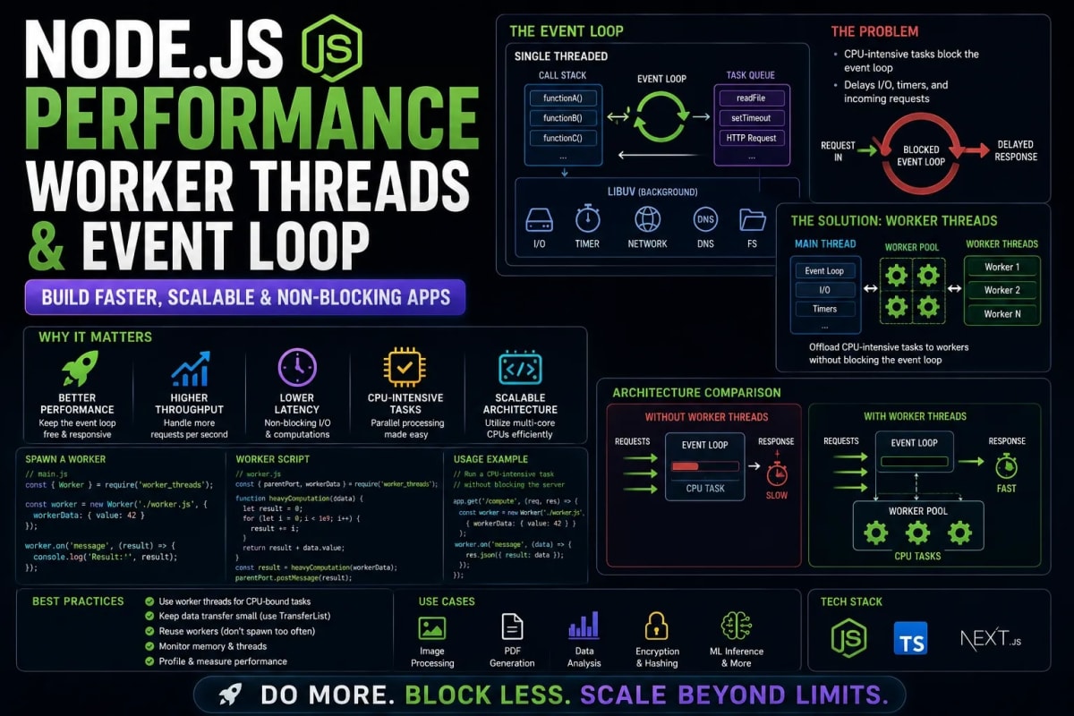 Node.js Performance: Worker Threads & Event Loop