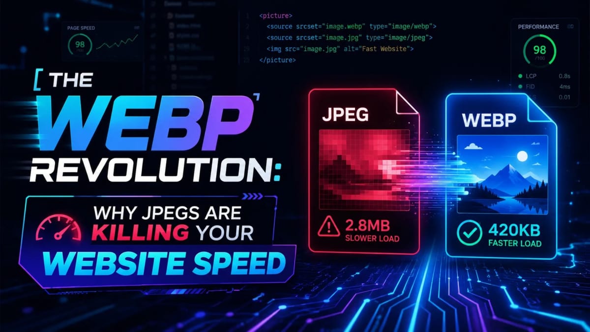 The WebP Revolution: Why JPEGs are Killing Your Website Speed
