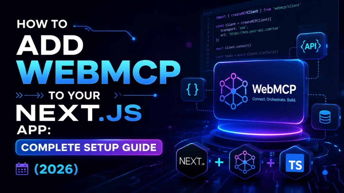 How to Add WebMCP to Your Next.js App: Complete Setup Guide (2026)
