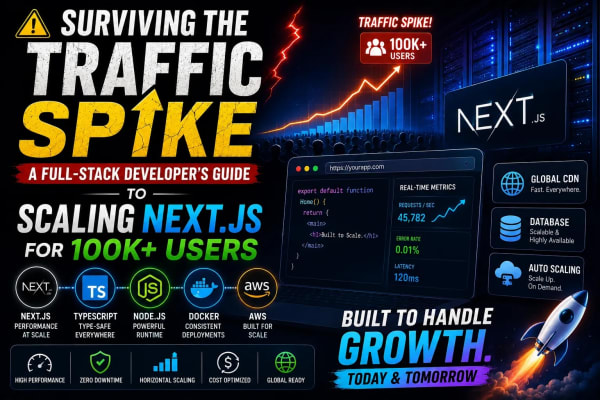Surviving the Traffic Spike: A Full-Stack Developer's Guide to Scaling Next.js for 100k+ Users