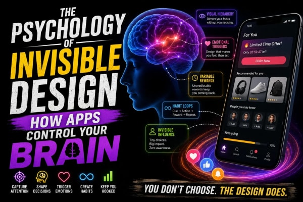 The Psychology of Invisible Design: How Apps Control Your Brain