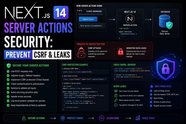 Next.js 14 Server Actions Security: Prevent CSRF & Leaks
