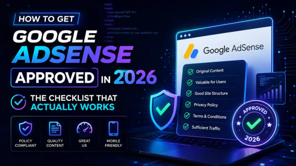 How to Get Google AdSense Approved in 2026: The Checklist That Actually Works