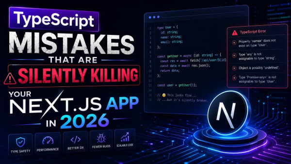TypeScript Mistakes That Are Silently Killing Your Next.js App in 2026