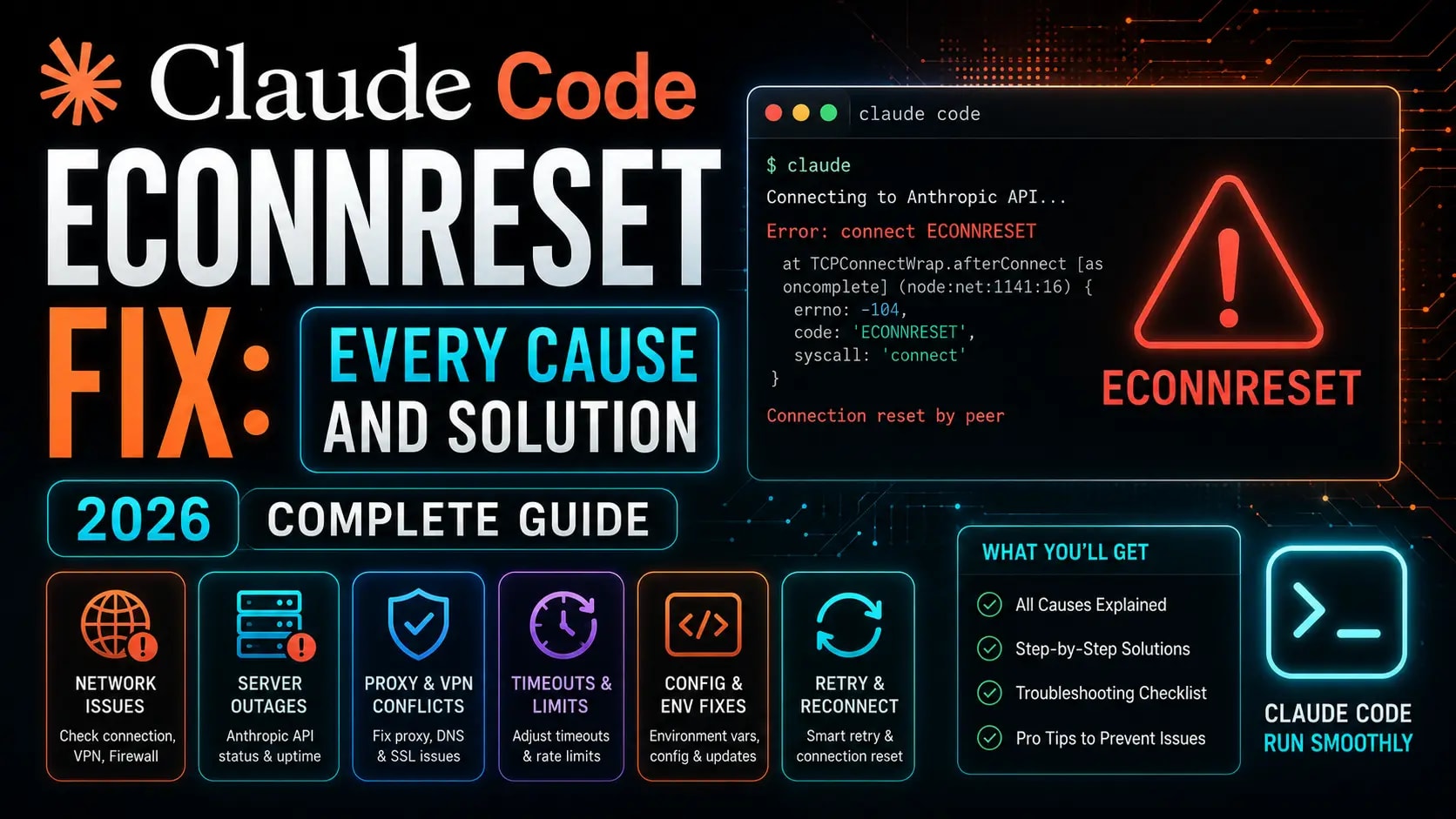 Claude Code ECONNRESET Fix 2026 API Connection Error Guide