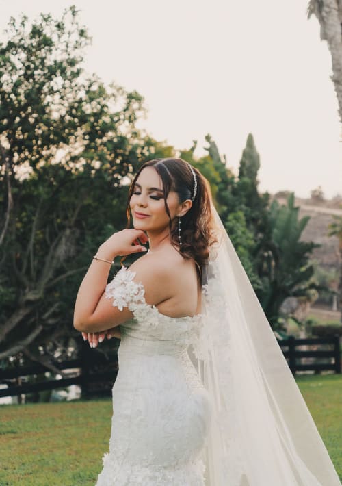 Retrato de novia durante su sesión de novios