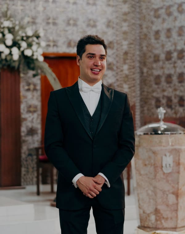 Retrato de la novia en su boda en Tijuana