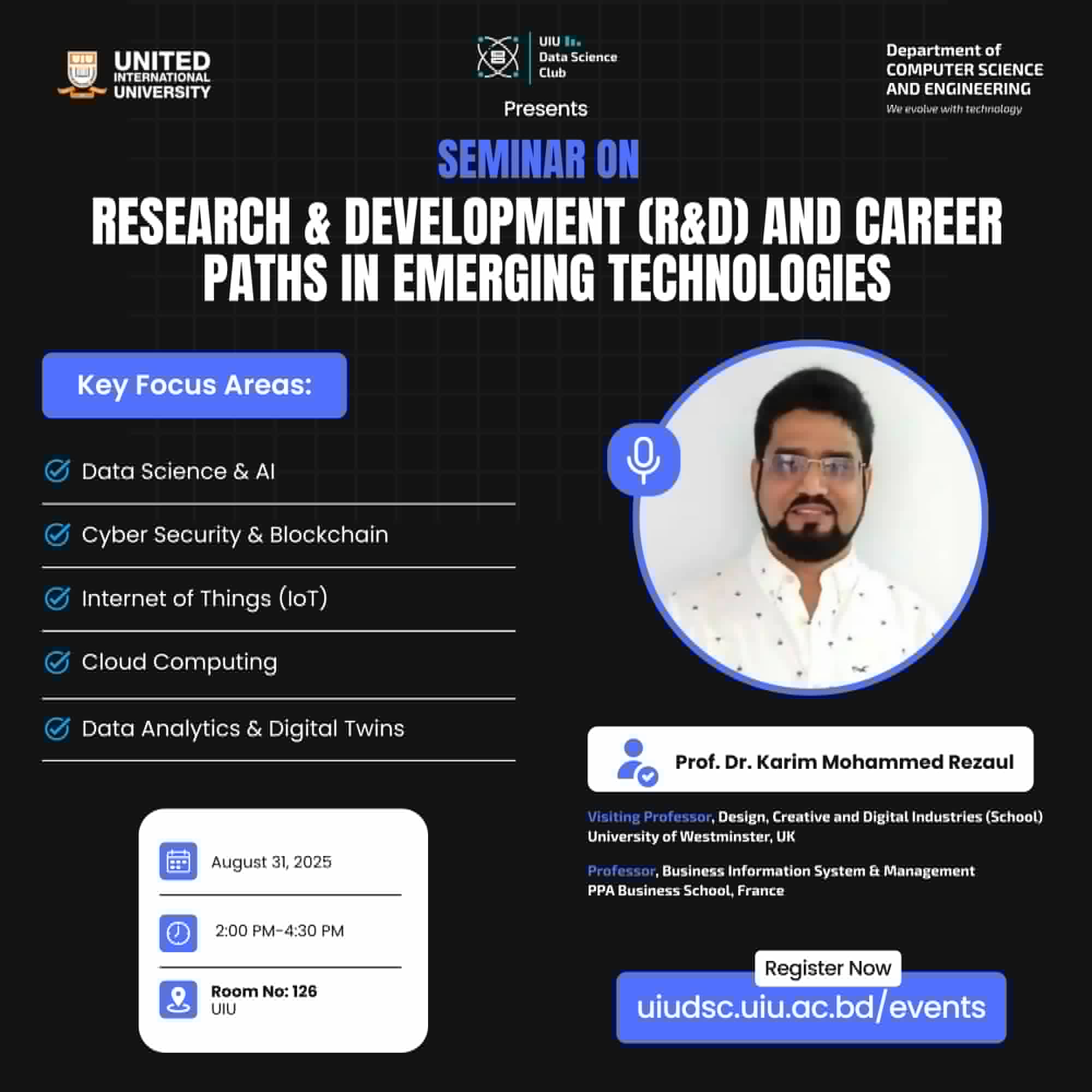 Seminar on Research & Development (R&D) and Career Paths in Emerging Technologies