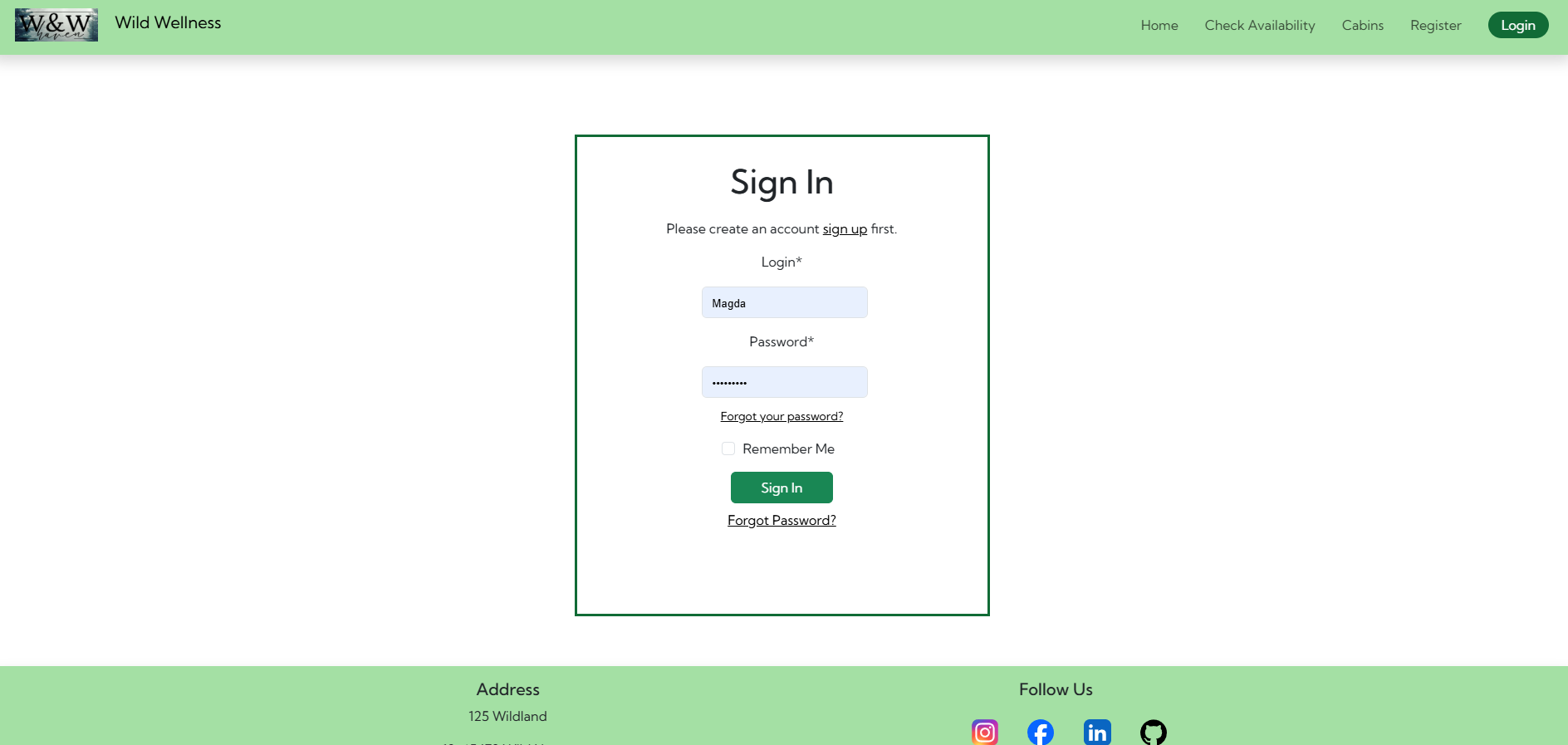 Log in