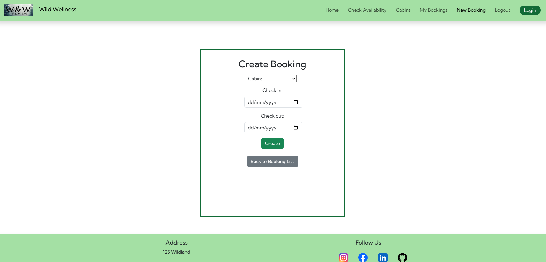 Booking Form