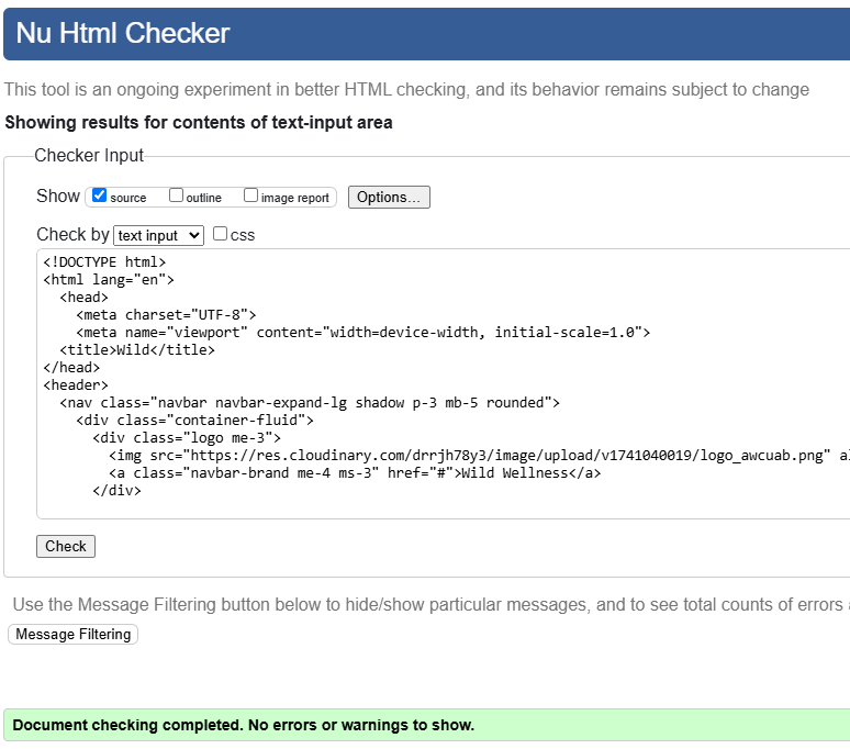 Navbar HTML